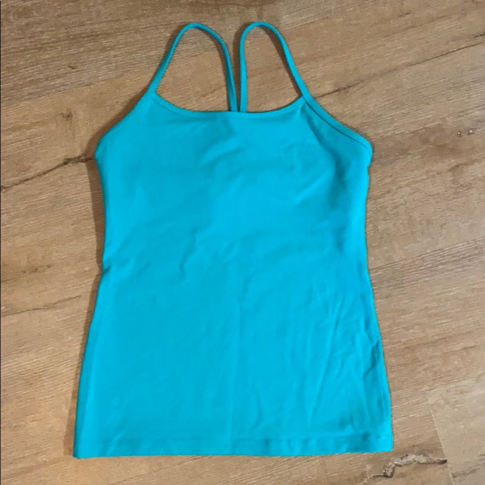 EUC Lululemon Power Y Tank | AQUA 8 🍋